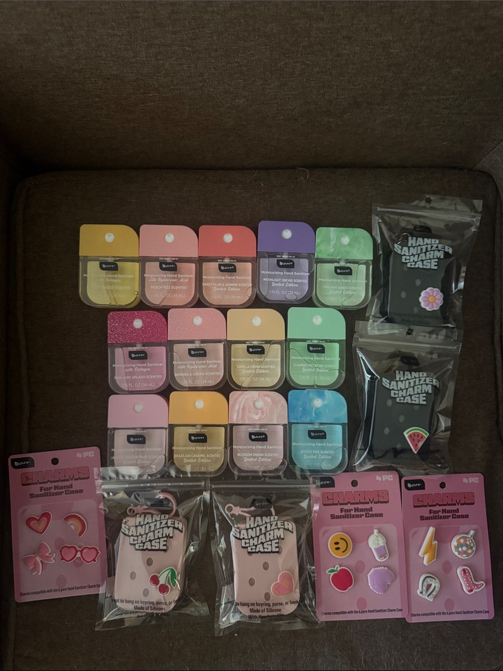 Bpure ScentedSanitizer Sprays in 13 scents with Charms and Charm Case Set. 20 pc